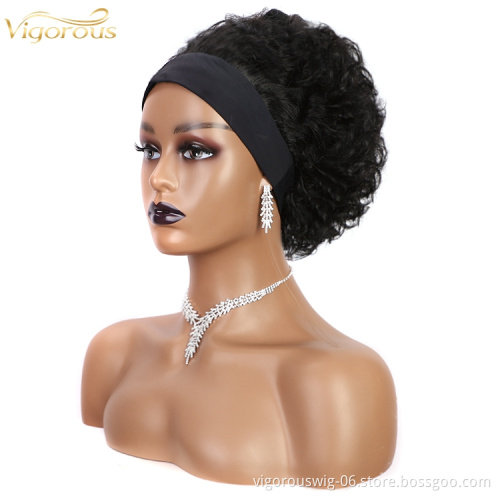 Vigorous vendor water wave wholesale cheap pixie cut short natural raw mink brazilian human hair grip headband wigs